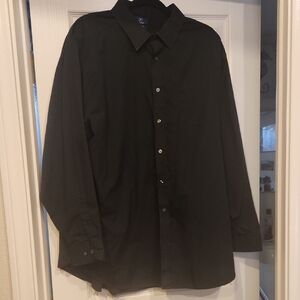 George Men's Black Button Down Shirt
